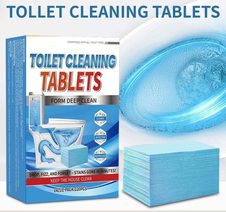 Miniatura 2 de NiTa HyHy Tabletas limpiadoras de inodoro, fórmula de limpieza profunda, poner en el tanque del inodoro, paquete de 120 unidades