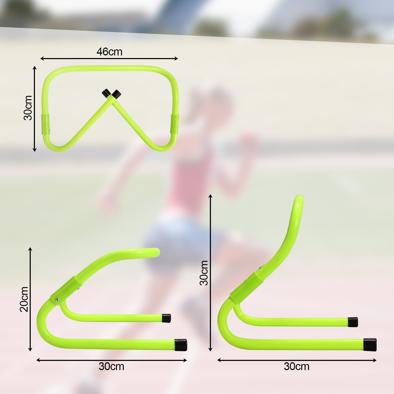 Accessoires d'entraînement de football, échelle d'agilité avec 12 cônes de marquage, 6 obstacles réglables, 4 poteaux en acier et sac de transport, kit d'entraînement de football idéal