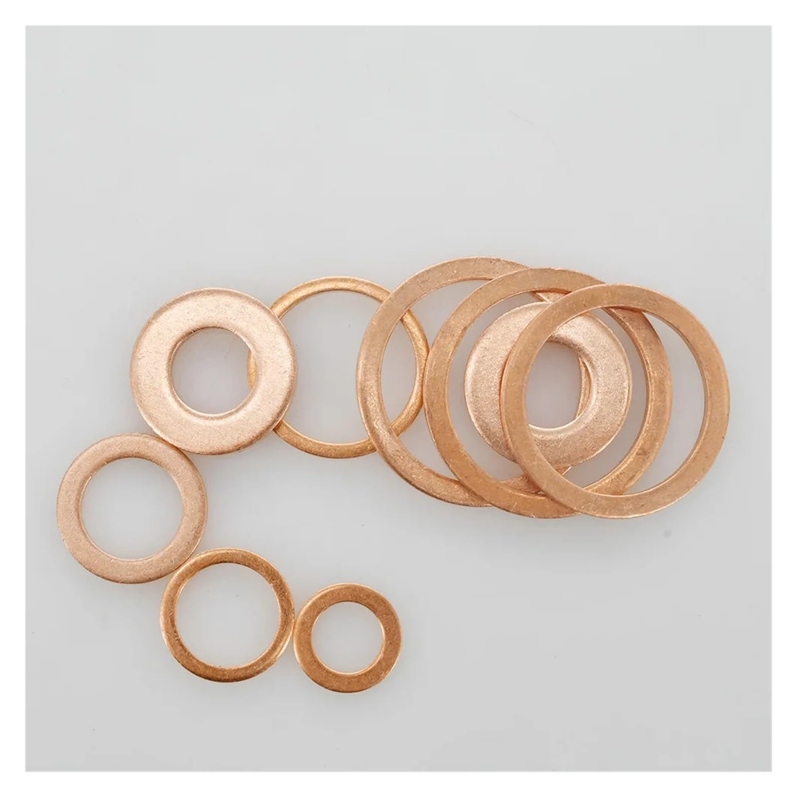 Arandelas, Junta de Aceite Cobre Puro sólido M24 Sellado Plana del cárter Motocicleta Arandela Junta tórica(M6x12x1(50Pcs))