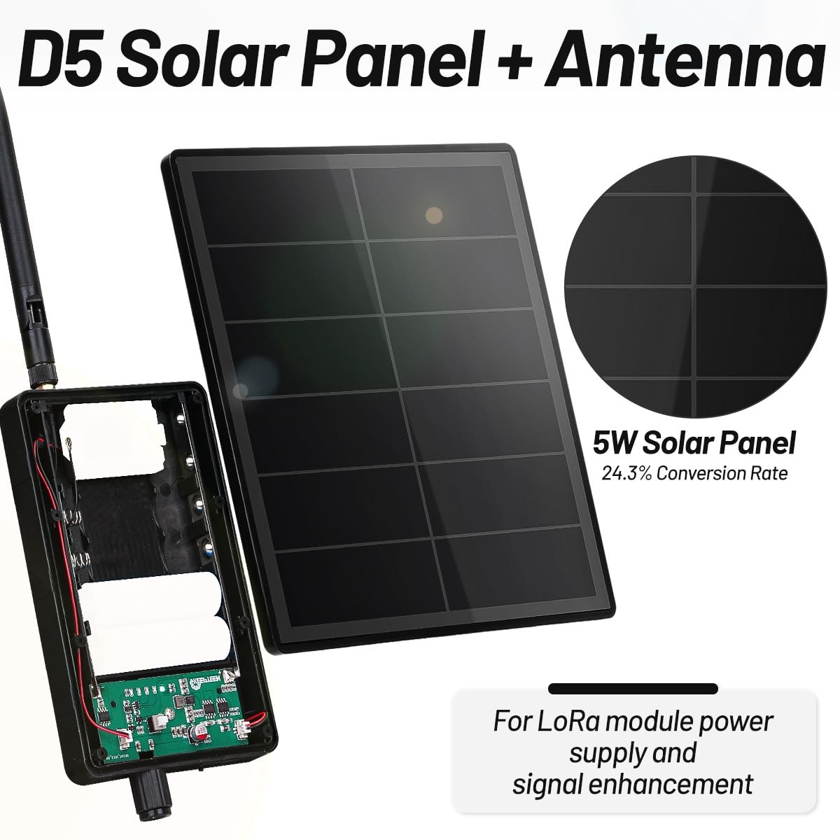 Zestaw paneli słonecznych D5-1A 5 W z kontrolerem baterii do Heltec V3 ESP32 LoRa moduł do DIY Meshtastic Meshcore LoRa Node Kits 868MHz