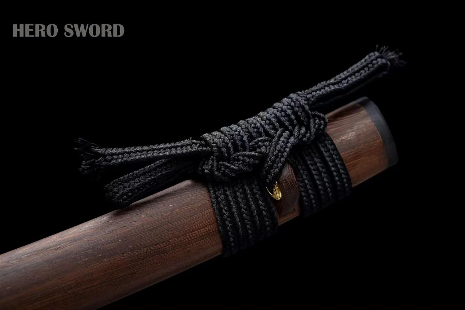 HERO SWORD Combat Ready Damascus Steel Japanese Tanto Sword Full Tang Sharp Samurai Sword Short Japanese Knives Black Brown Cool Sword Real Weapon Best Gift for Mens