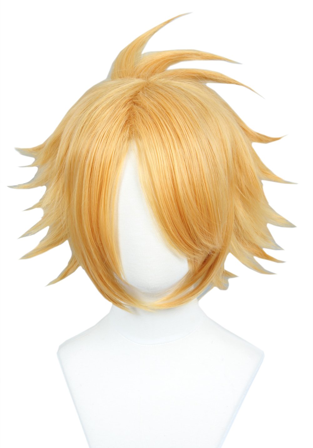 Linfairy Anime Cosplay Wig Short Halloween Costume Hero Wig (gloden blonde)