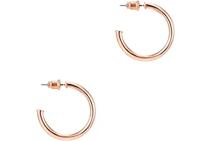 14K Gold Plated Copper Hoop Earrings