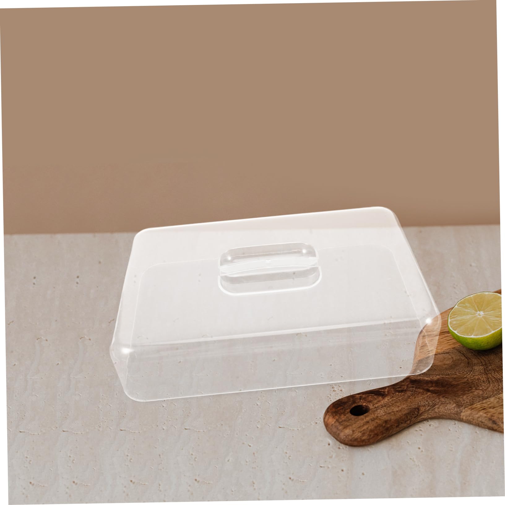 Gatuida Espositore Rettangolare in Acrilico Trasparente Copertura Cupola Per Torte Vassoio Rettangolare Per Pane Colazione Dessert Antipasto Piatto Esposizione Scrivania
