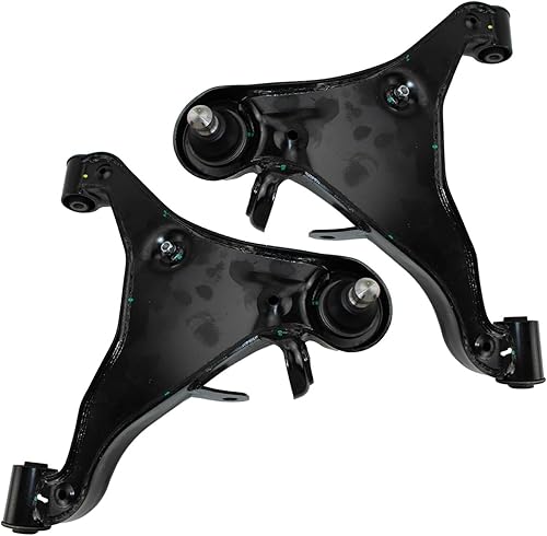 Juego de brazos de control de suspensión delantera izquierda izquierda y derecha derecha inferior de chapa metálica y rótulas par (2 piezas) para