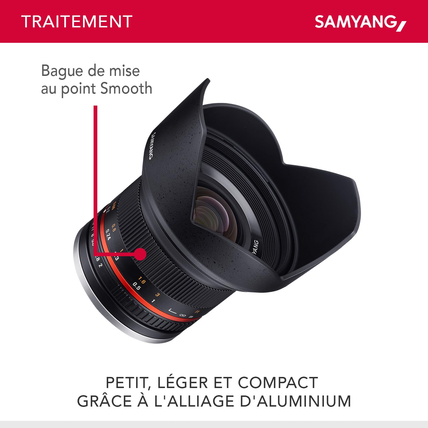 Samyang Objectif 12 mm F2 NCS CS Micro 4/3 Noir