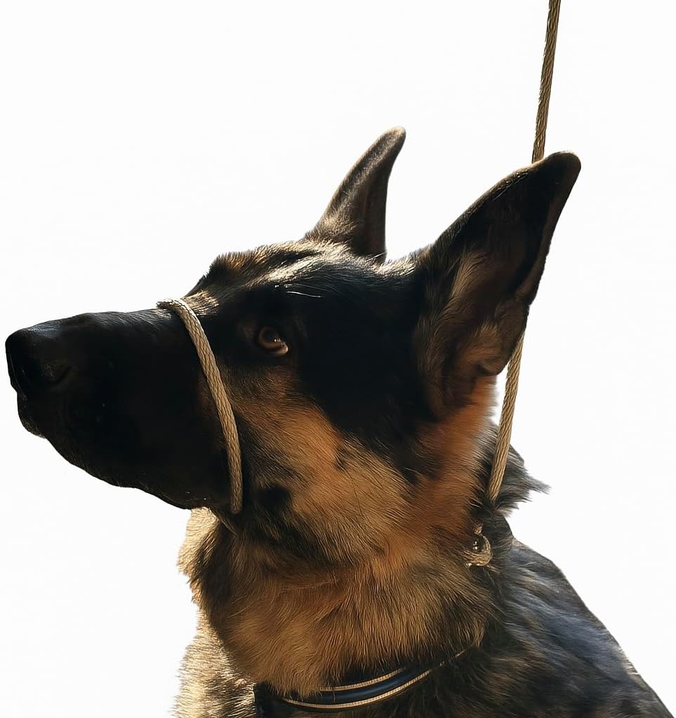 Not So Fast Rover No-Pull Dog Headcollar - Premium-One Size Fits All - Corrects Your Dog's Pulling for Easier Walks - Gain Control. Stop Pulling. Most Comfortable Head Halter Made (Tan)