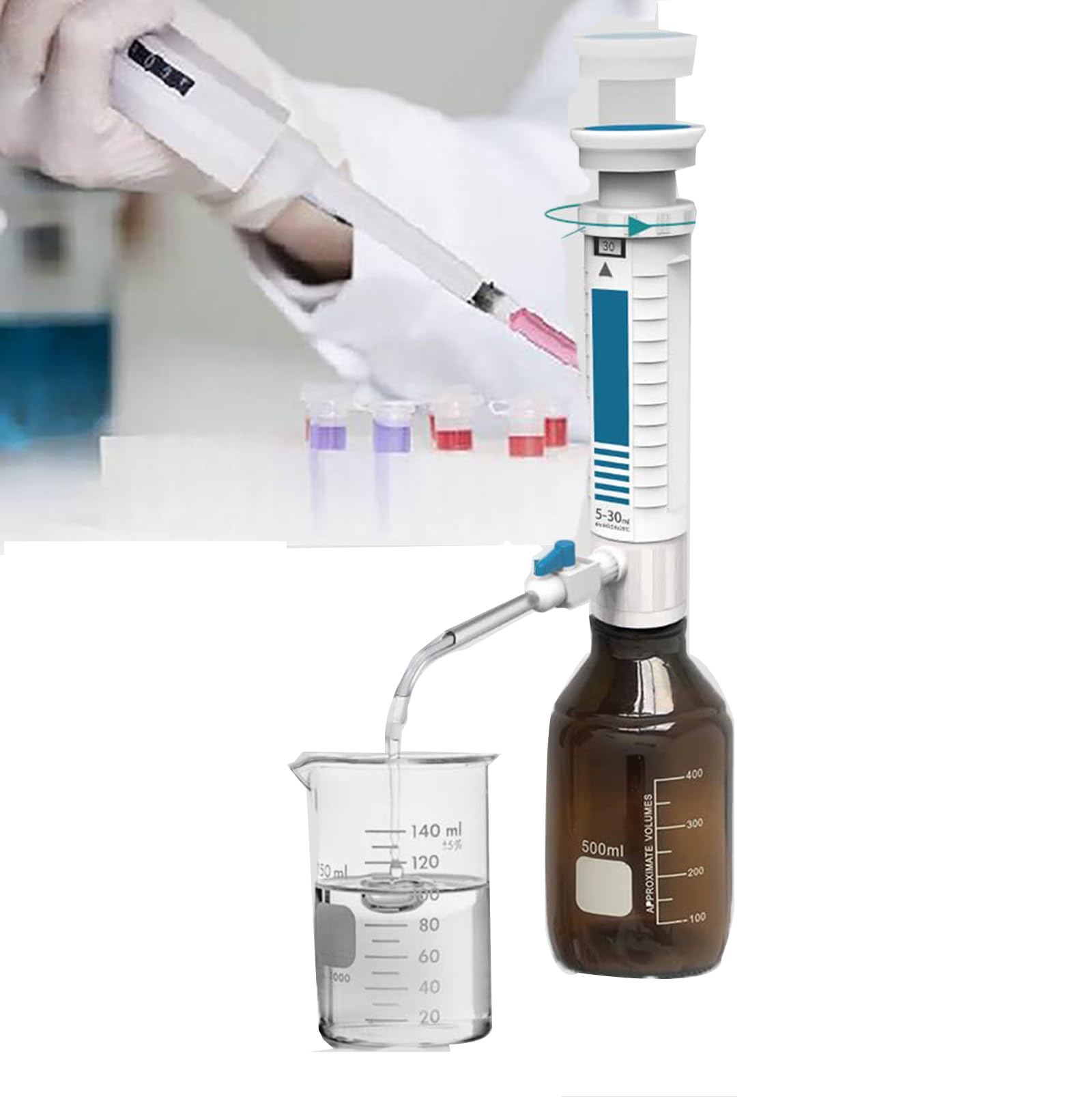 Distributeur numérique sur bouteille pour simplifier vos analyses quotidiennes