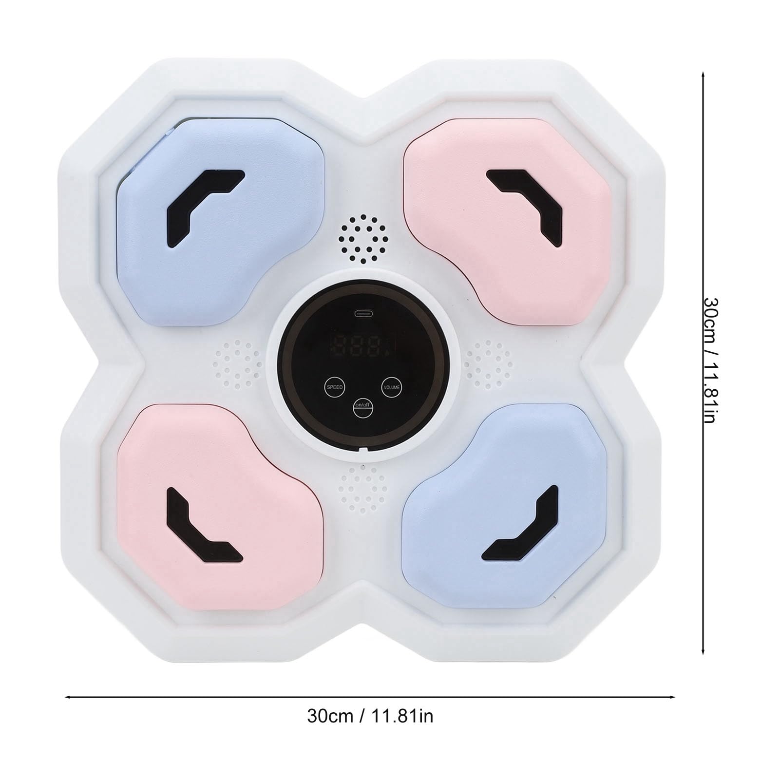 Cryfokt Máquina de Boxeo Musical, Entrenador de Boxeo Inteligente Bluetooth Montado en la Pared, Objetivo de Perforación Electrónico con Sincronización Dinámica de Música, Múltiples Modos de