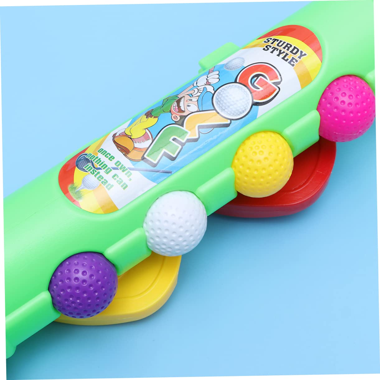 Juego de Golf Infantil Portátil de Plástico, 2 Juegos, Verde | Ligero y Portátil, Actividad Padre E Hijo, para Exterior y Niños Pequeños