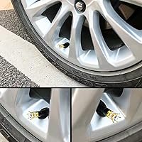 Vista 5 de Tapones de vástago de válvula de neumático Crown, 4 piezas de tapas de aire de vástago de automóvil hechas a mano con diamantes de imitación