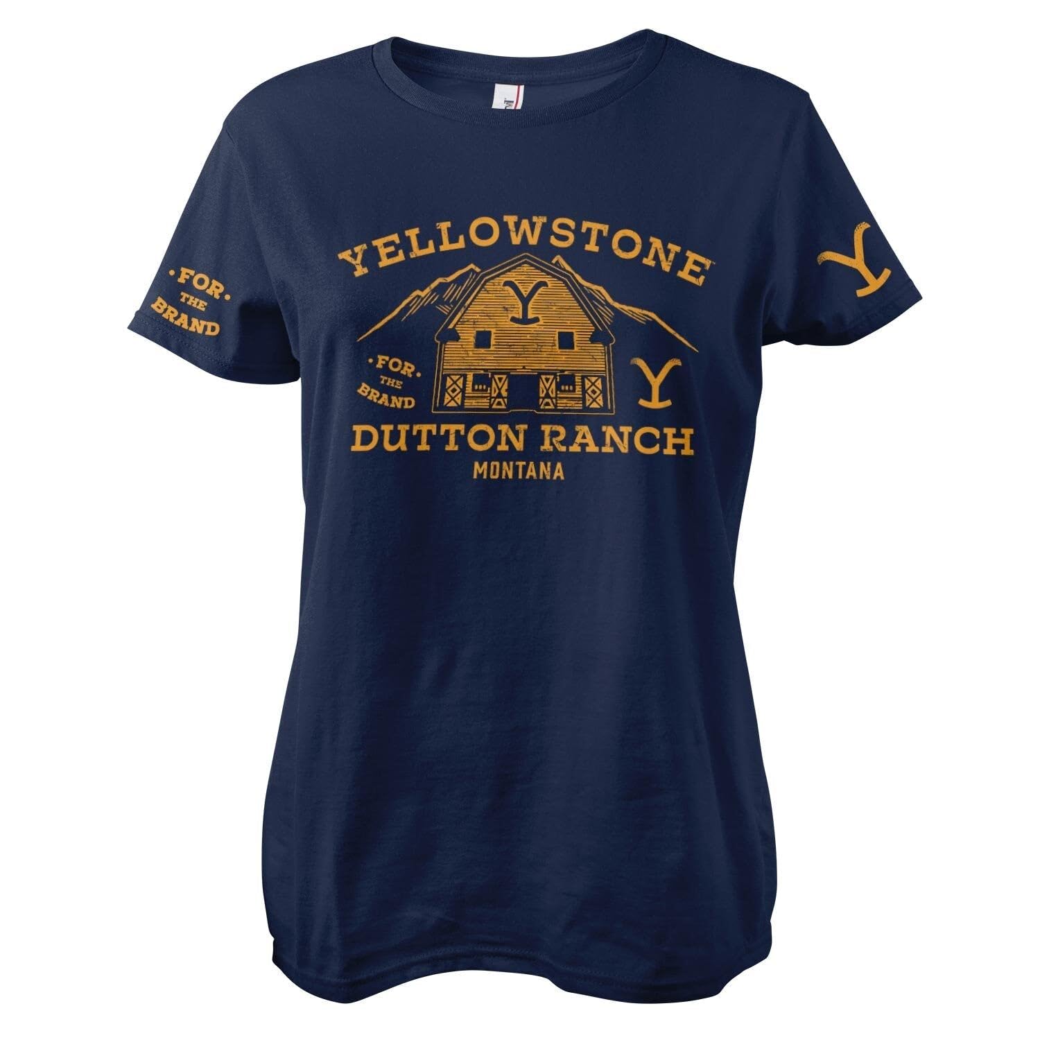 Yellowstone Women's Navy Officially Licensed Barn T-Shirt (Navy), XX-Large