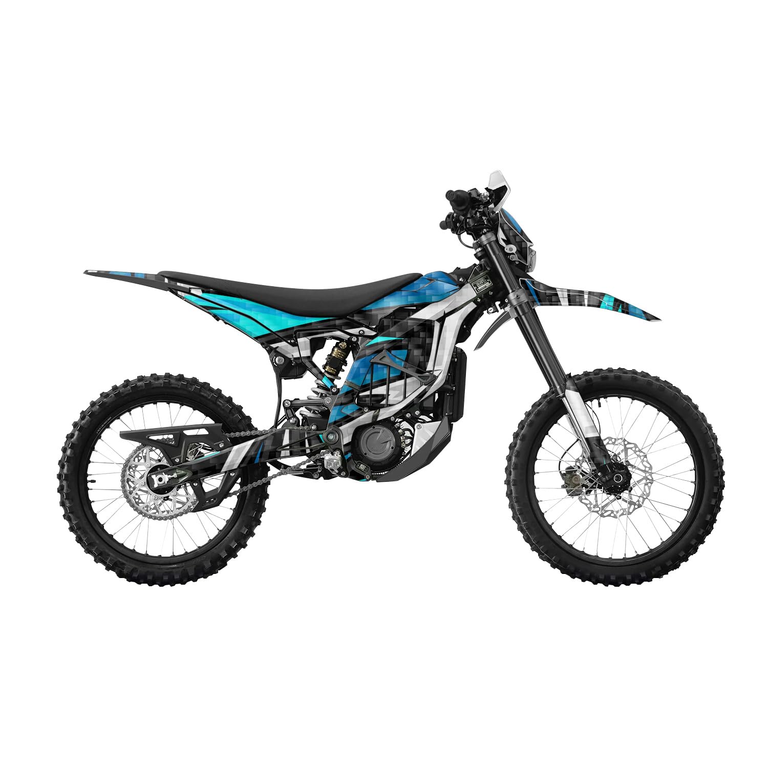 Carbon Fiber Surron Ultra Bee Graphics Kit Wrap - Tribal Cyclone - Sur-Ron Skin - Premium 3M Vinyl Protective Wrap Decal Cover - Easy to Apply | Crafted in The USA by MightySkins