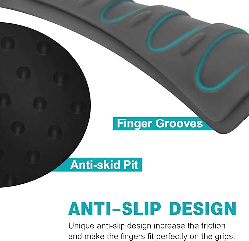 Miniatura 3 de TRELC Antideslizante manillar de bicicleta Grips protector para bicicleta/bicicleta de montaña/bicicleta de carretera/bicicleta plegable (negro+gris)