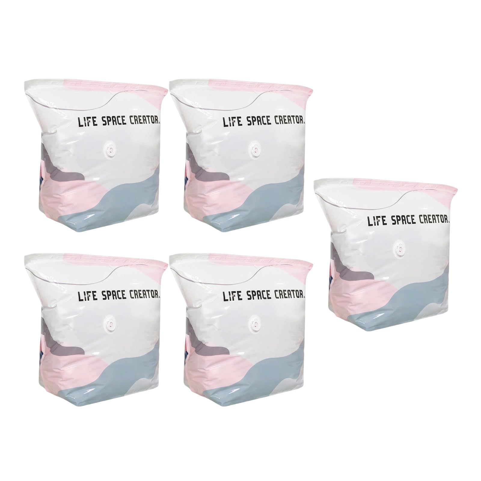 Space Saver Bags Pumpless Vacuum Compression Set for Comforters Apparel, Airtight Underbed Closet Storage Vacuum Bags Clothes Bedding Storage Compression Organizer Pumpless Airtight