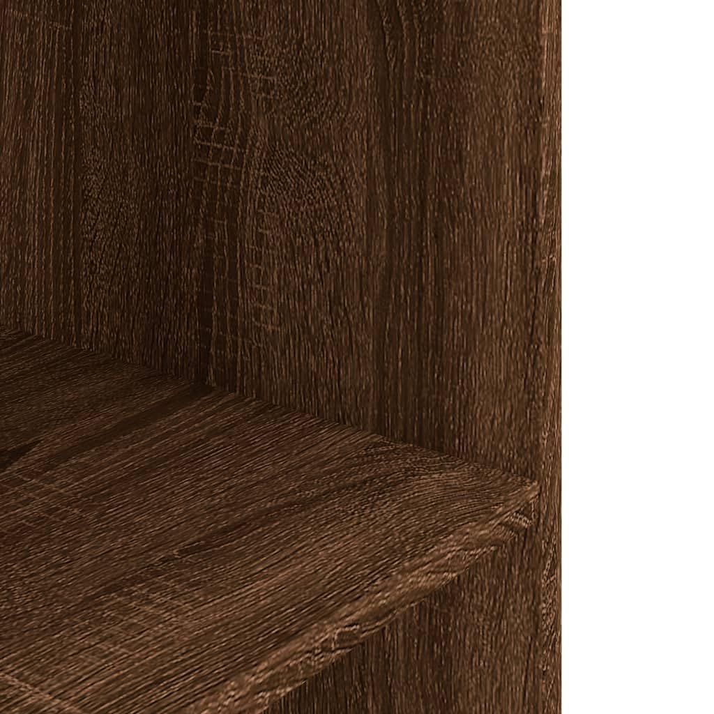 vidaXL Support pour Aquarium, Armoire 3 Niveaux, Meuble de Base avec Rangement, Chêne Marron Bois d'Ingénierie