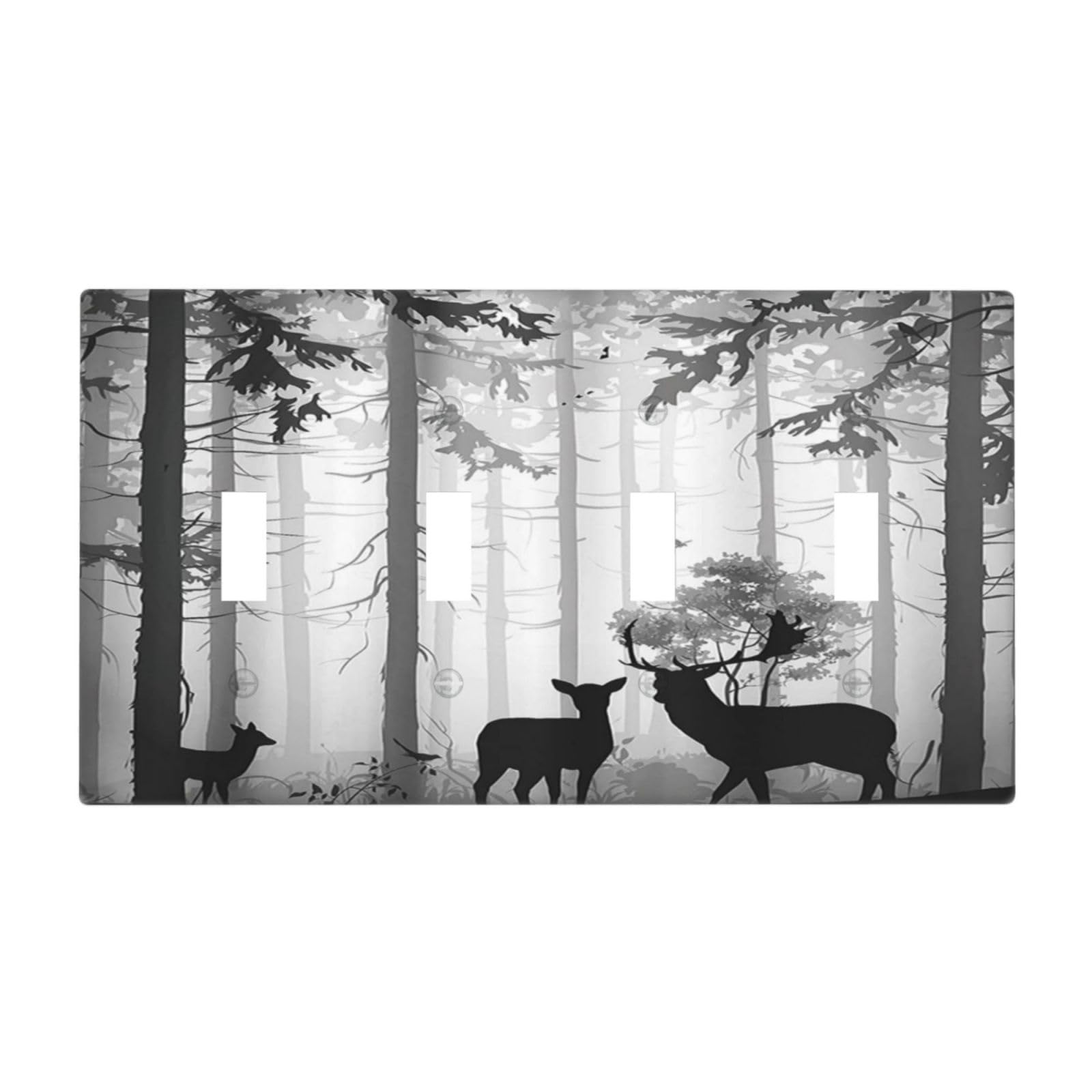 Rustic Deer Wall Plates - Country Style Switch Covers -1 Rustic Deer Wall Plates - Country Style Switch Covers -1
