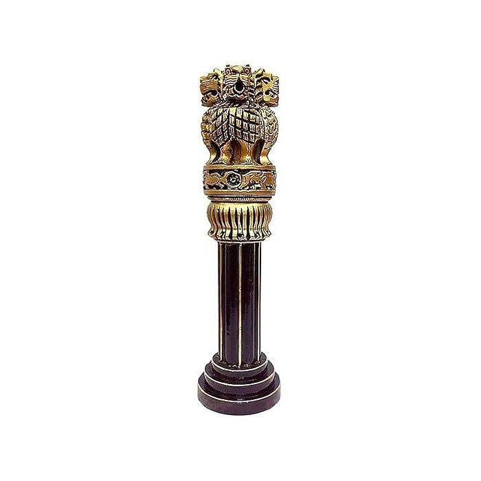 Buy The Kraft Street 8 inches Large Wooden Ashoka Stambh Ashoka Pillar