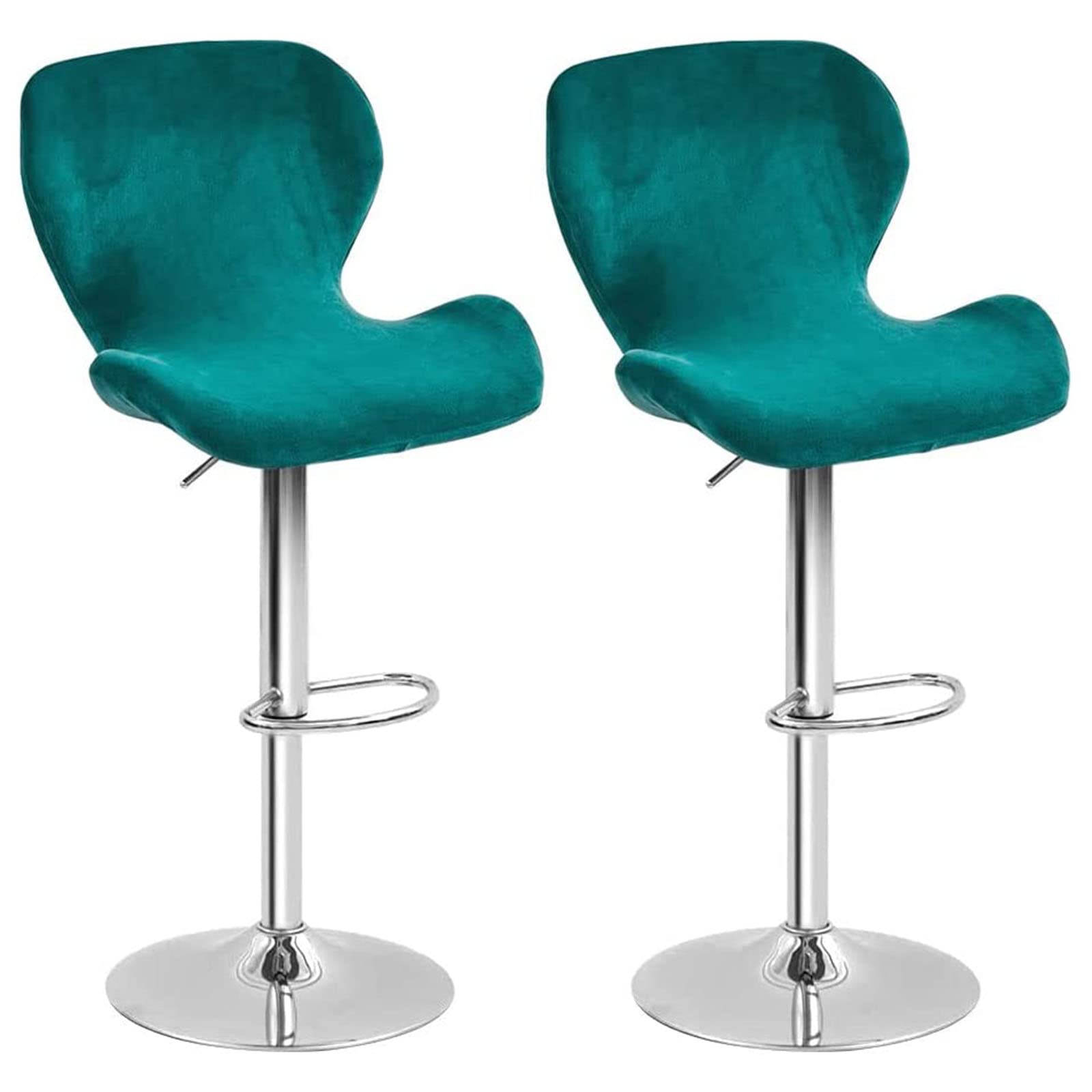 Leomix Velvet Bar Stool Cover Curved Swivel Set, Stretch Counter Height Bar Stools Cover, for Short Back Dinning Room Bar Chair,C,2pack โ image 1