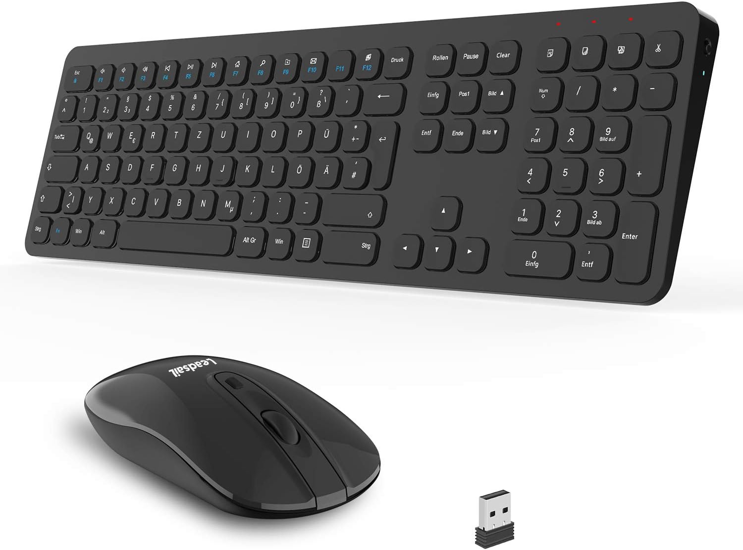 LeadsaiL Wireless Keyboard and Mouse Set teljes nézet