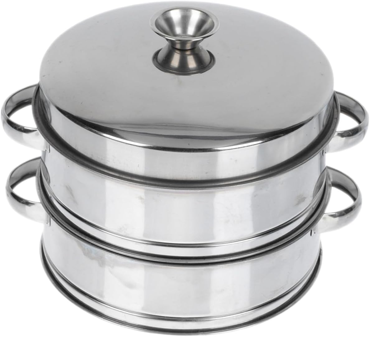 Stainless Steel Kitchen Steamer with Lid Food Steaming Basket for Buns Seafood Vegetables and Dim Sum Cooking