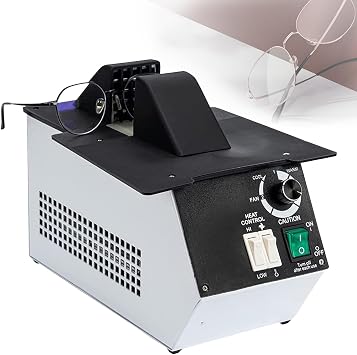 1500W Optical Eyeglasses Frame Warmer, Eyeglasses Frame Heater, Hot and Cold Air Switching, 80C-130C Temperature Adjustable, for Eyeglasses Frame Processing Industries and Shop