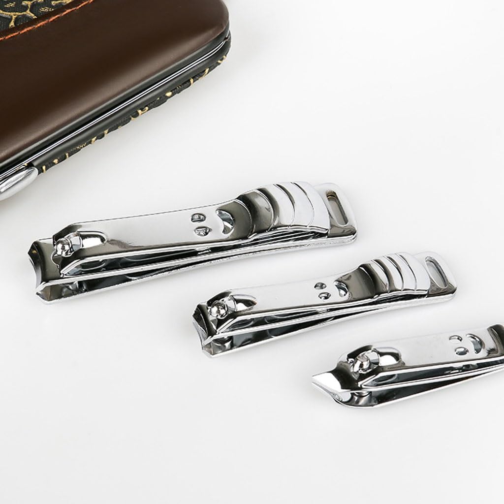 Juego de 12 Tijeras Grandes para uñas, Herramientas de manicura para el hogar, Ideales para Viajes y como Kit portátil de Belleza.