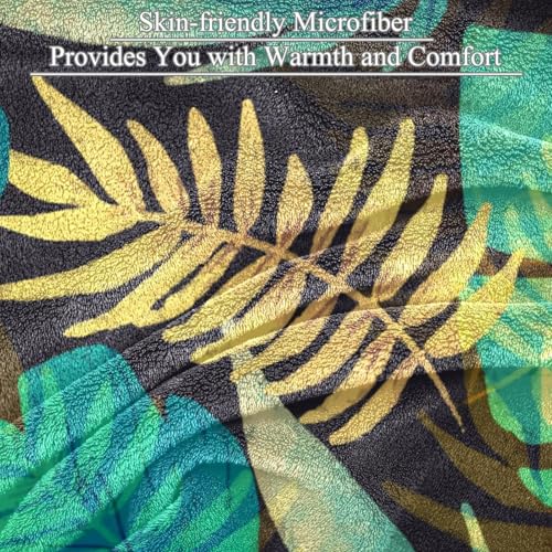 Couverture polaire douce jeté de canapé microfibre tropicale 150x100 - 3