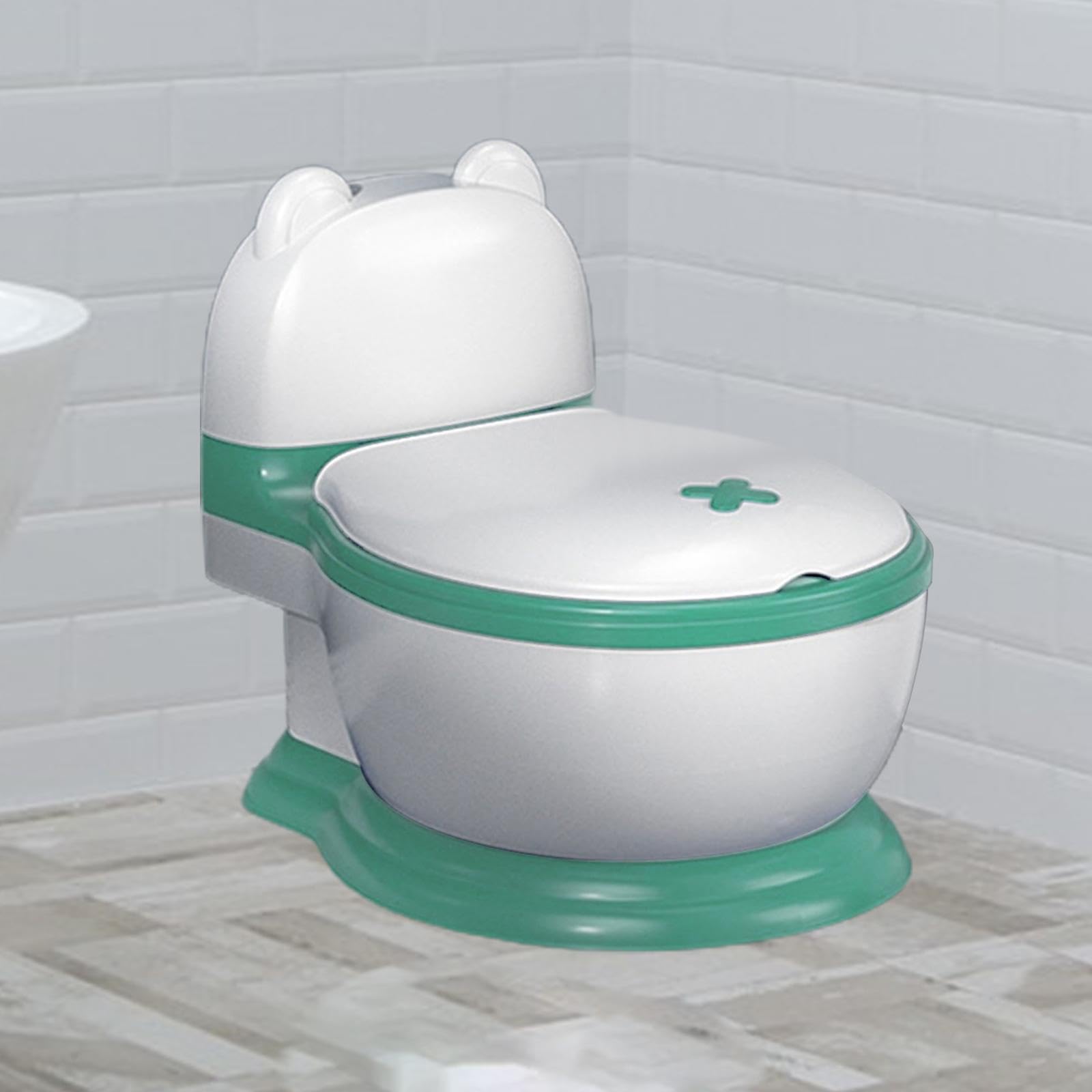 Orinal con Asiento Extraíble para Uso Interior Y Exterior, Almohadilla de PVC Verde, Individual