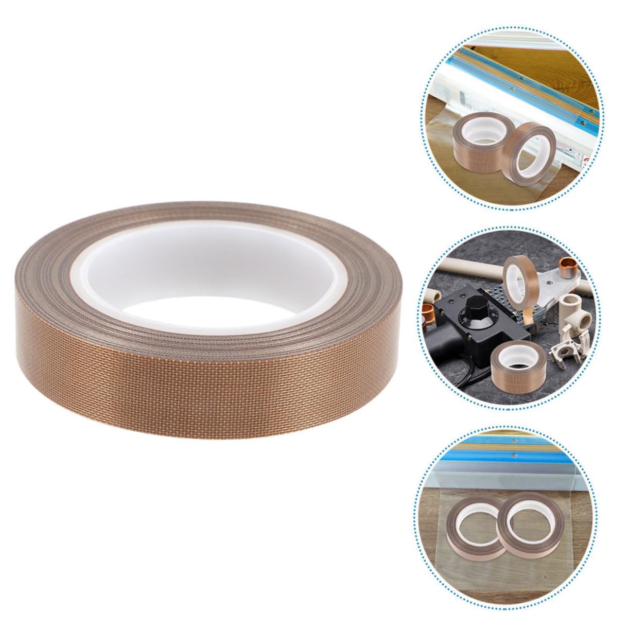 Cintas Aislantes 5 Rollos cinta de teflón cinta adhesiva máquina selladora cinta de sellado de ptfe cinta selladora cinta de máquina de sellado al vacío alimento Cazador de focas