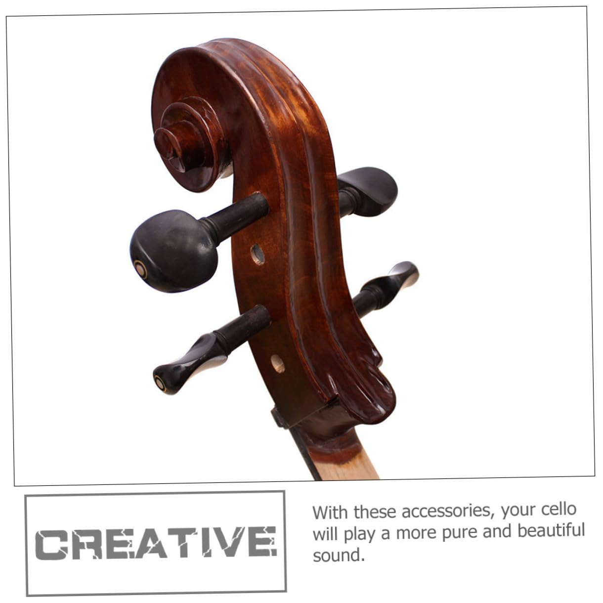 Gatuida Ebenholz Cellozubehör Set für Holzcellos Cellozubehör mit Verschiedenen Farben Werkzeuge zur Pflege von Ebenholz-cellos Zufällige Farbe