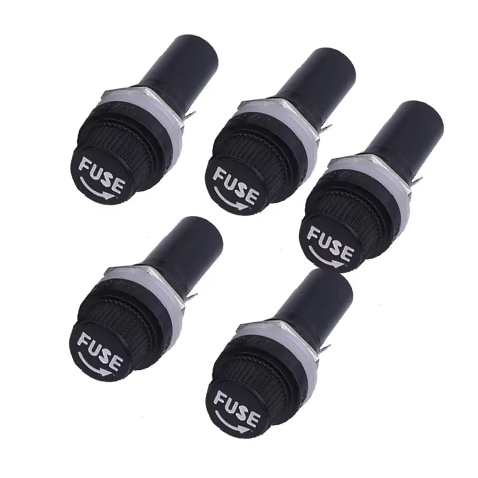 Porte-fusible 6x30mm en bakélite haute température pour protection électrique - Lot de 5 pièces