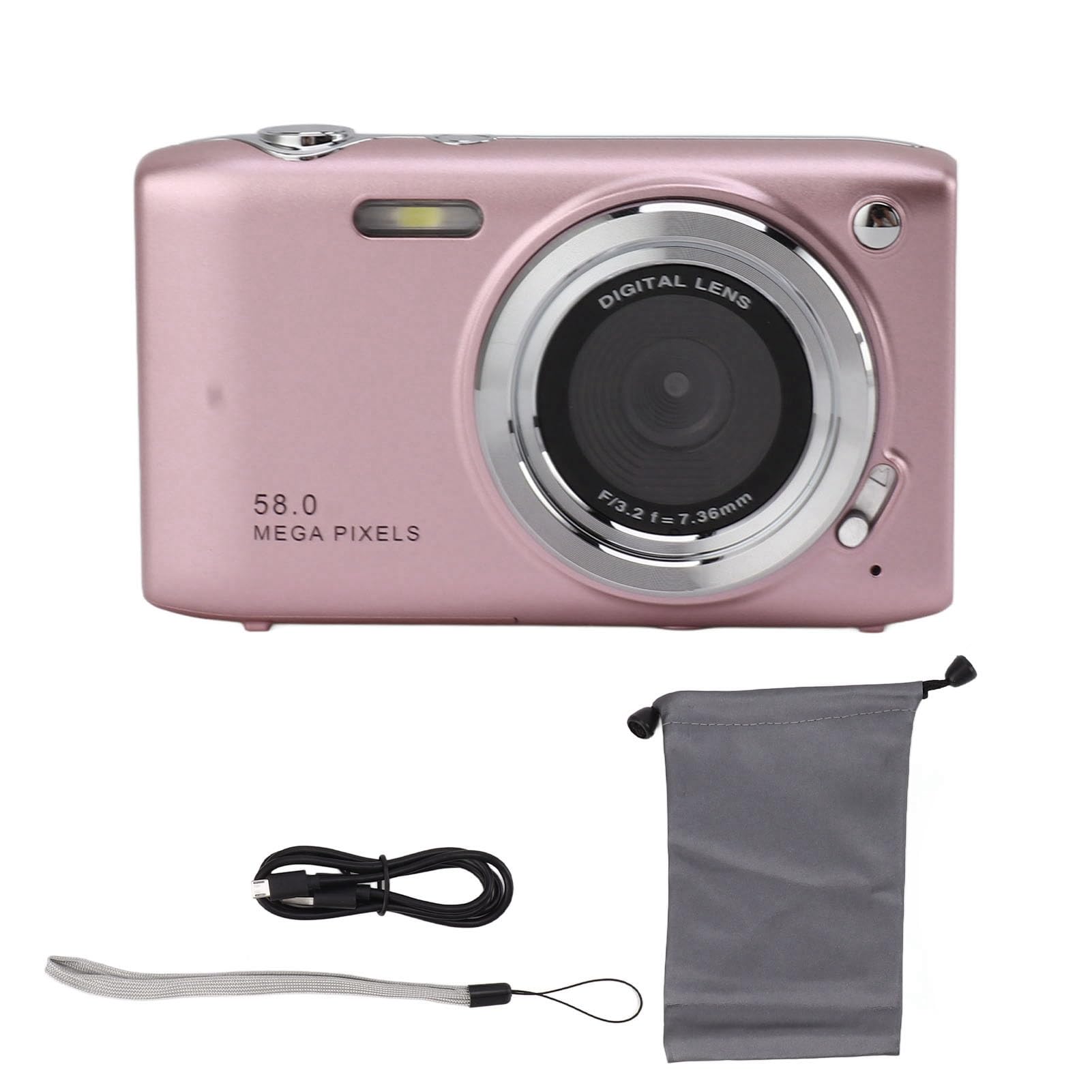 CÁMARA Digital para Adolescentes 4K HD para VLOGGING DE FOTOGRAFÍA DE Viajes (Pink)