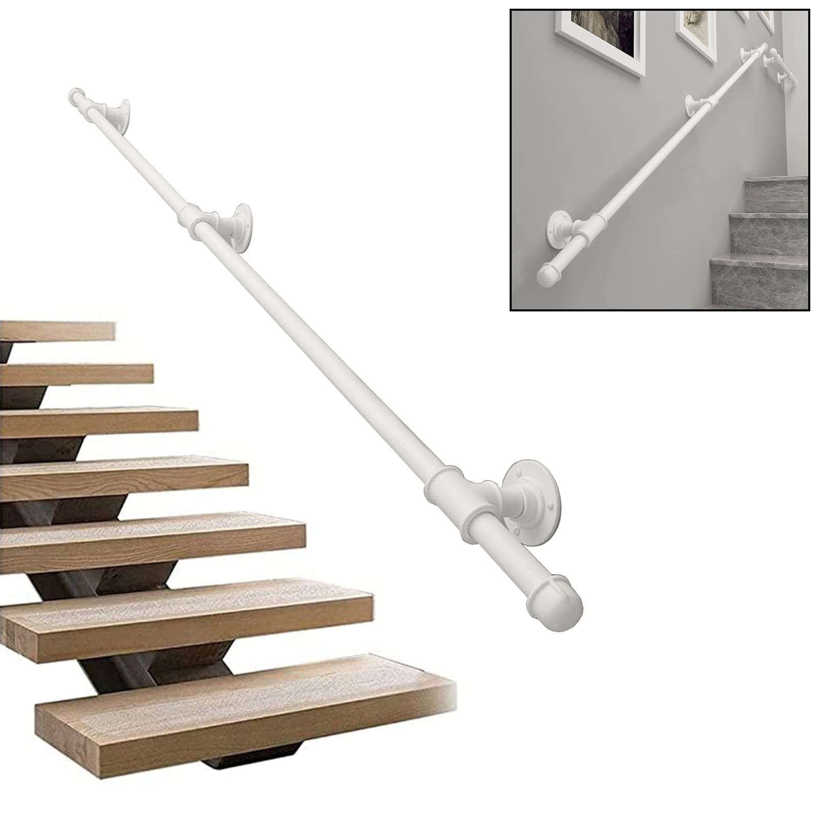 Barra de seguridad para escaleras de casa y pasillos estrechos
