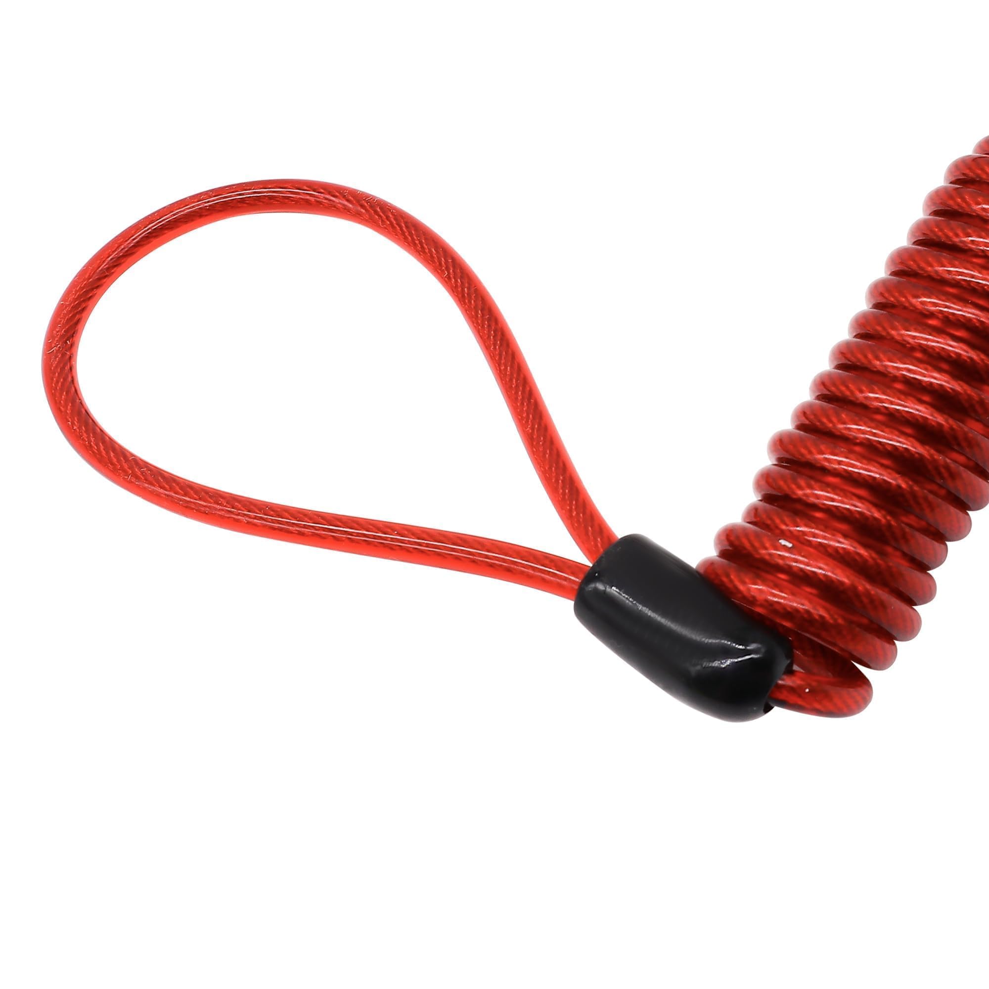 Cavo Promemoria Per Blocco Disco Moto - Giallo, 1.2m, Antifurto Visivo, Resistente All'Acqua - Foto 5