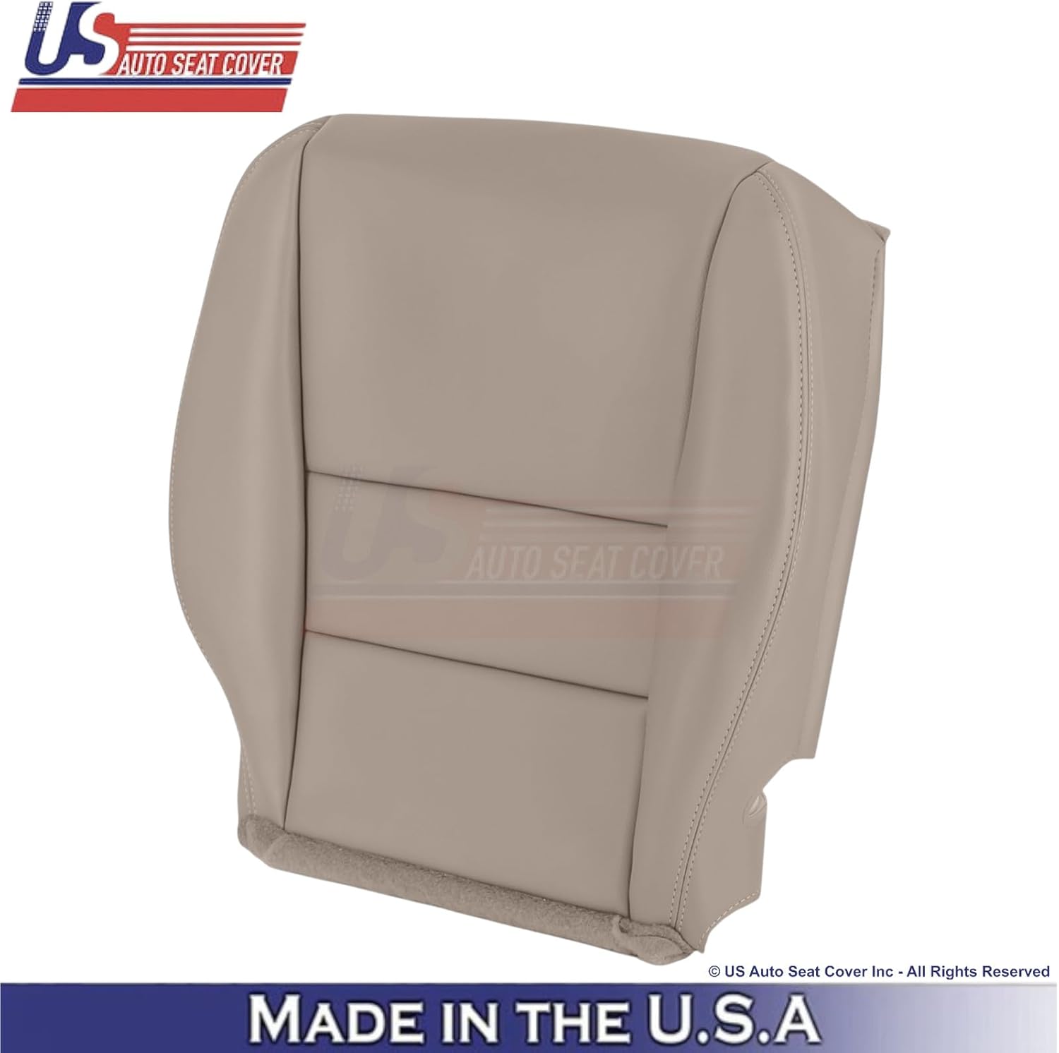US Auto Seat Cover 2003-2007 fits Honda Accord Genuine Leather Front Replacement Seat Covers Ivory