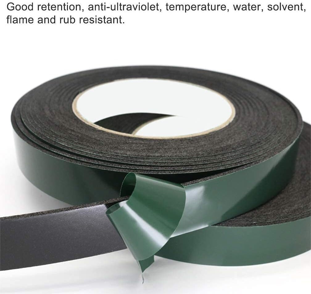 Cinta adhesiva fuerte de doble cara Cinta de oficina 2 piezas Grosor 2 mm Ancho 10-50 mm 5 metros de largo Cinta de esponja de doble cara Cinta adhesiva de montaje impermeable Rollo for molduras de au