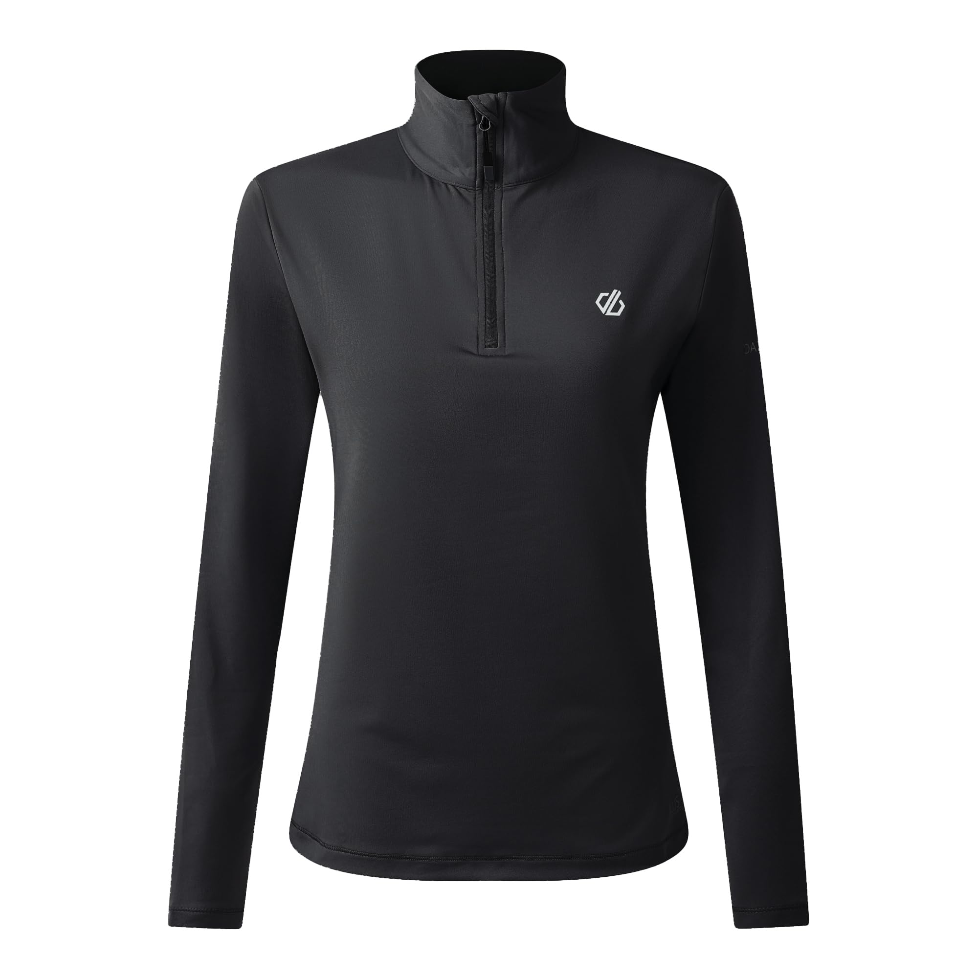 Dare 2B Women's Black Lowline Ii Lightweight Half Zip Stretch Midlayer In Size 14