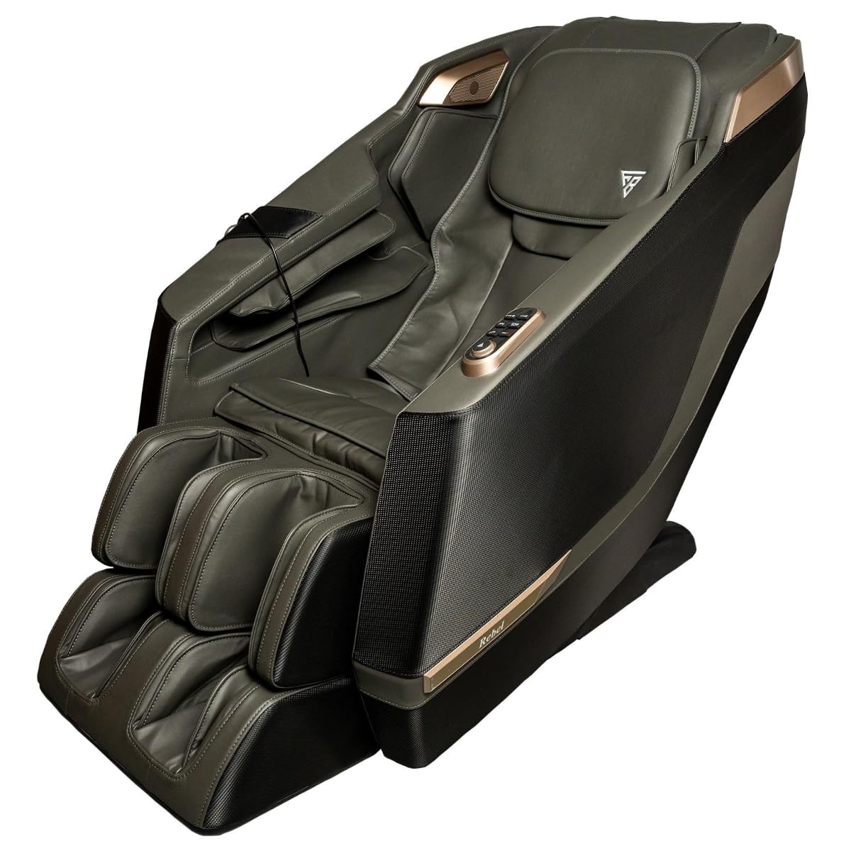 Rebel Massage Chair | Premium SL Track, Zero Gravity, ErgoAlign™ Body Scanning, Heat Therapy, Bluetooth Speakers Reflexology (Charcoal Black)