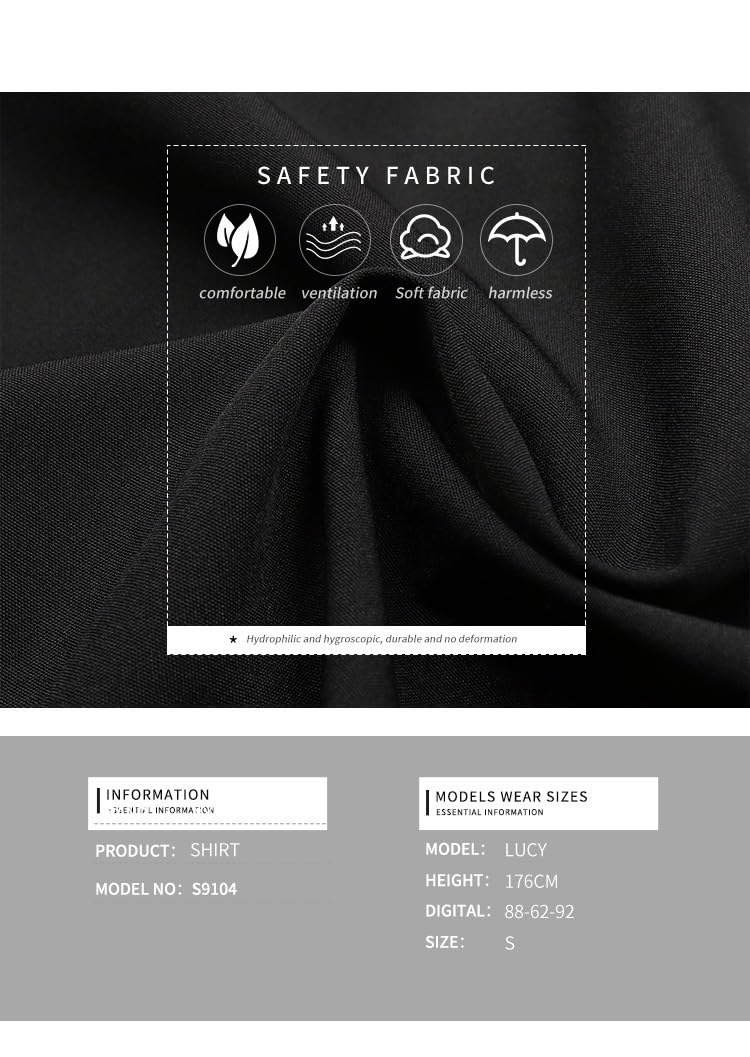Camicia da Donna con Maniche Svasate a Campana Floreale Scollata e Girocollo con Volant, Camicetta Leggera in Tinta Unita
