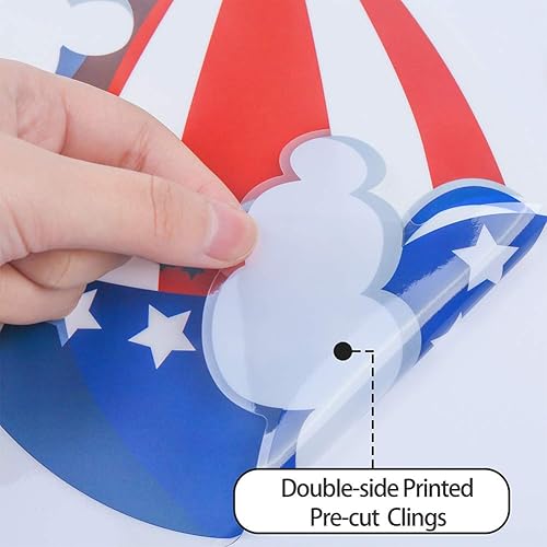 Miniatura 3 de CCINEE Calcomanía patriótica para ventana del 4 de julio, para decoración de vehículos del hogar, 100 unidades