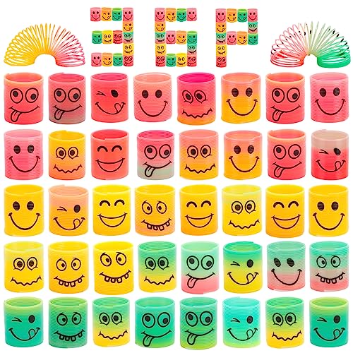 JOHOUSE 36Pcs Mini Spring Party Favors, Rainbow Plastic Coil Springs ...