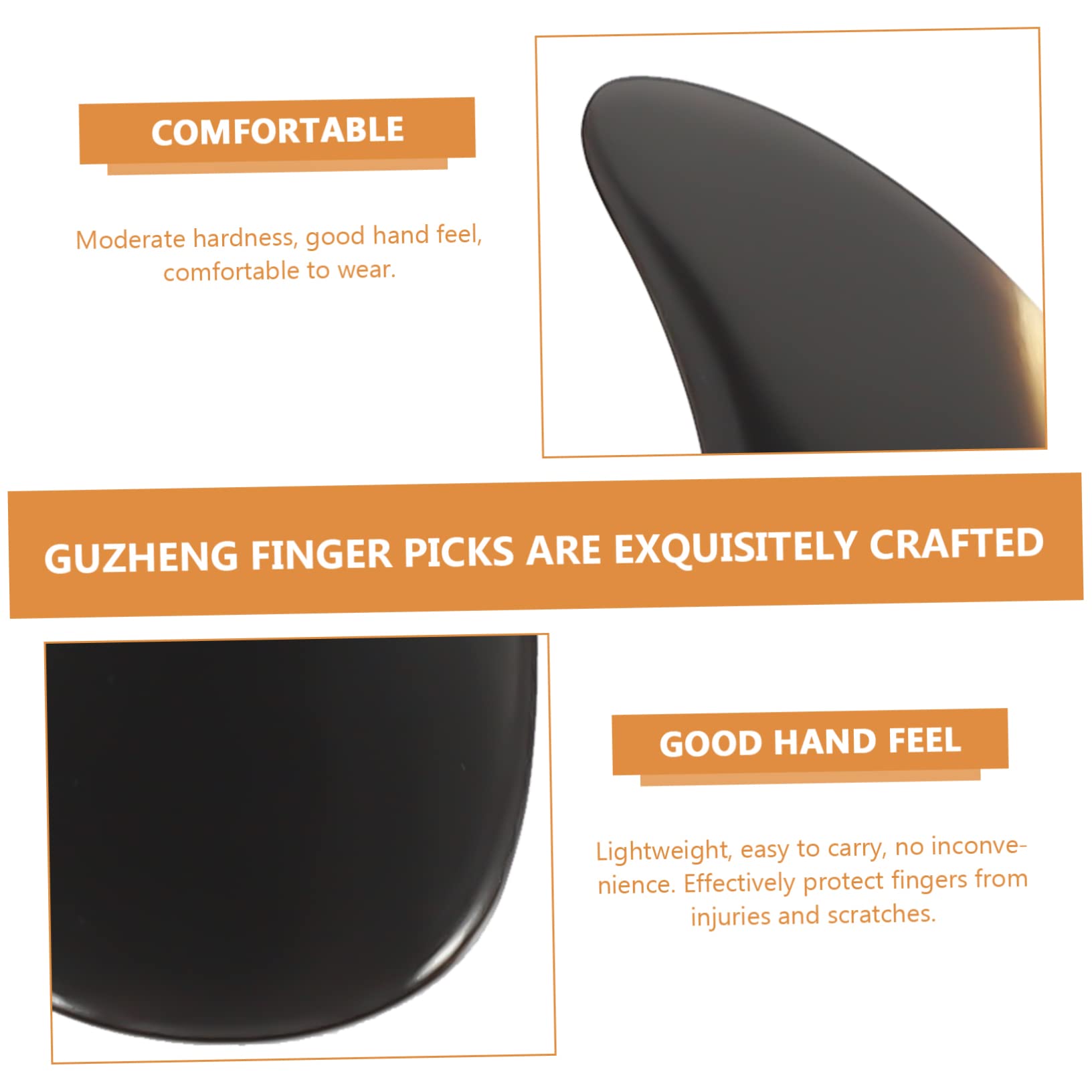 8 Stück Guzheng Finger Picks Aus Horn Für Erwachsene Übungsnägel Guzheng Plectrum Zubehör Leicht Tragbar Zum Schutz Der Finger Und Für Musikinstrumente