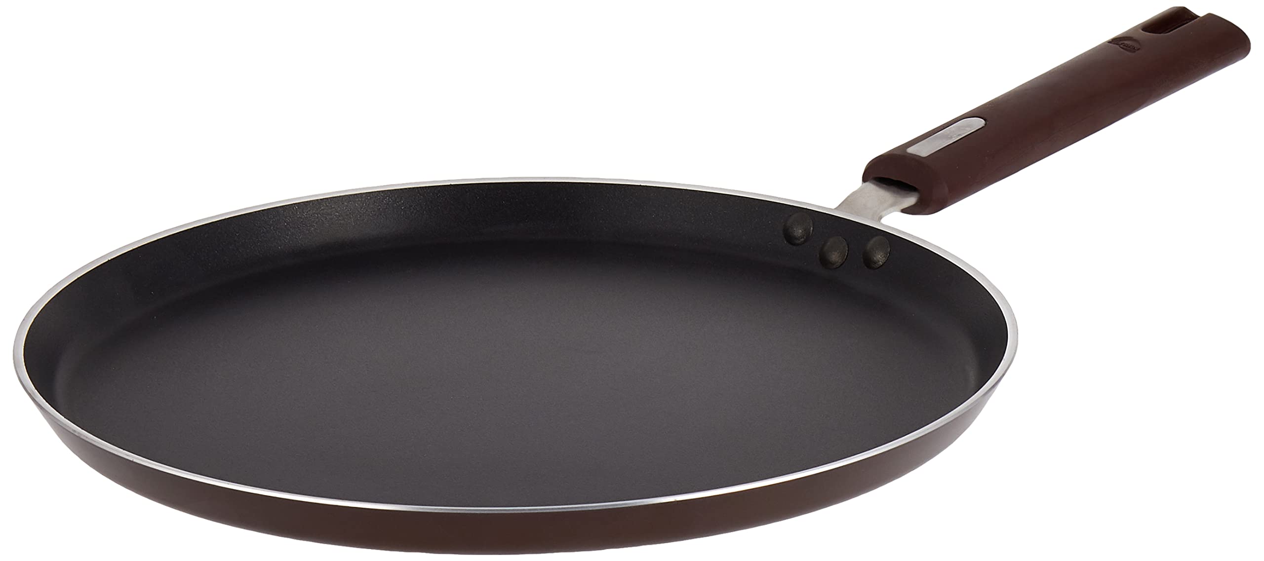 Nirlep By Bajaj Selec+ Non Stick Flat Griddle/Pan 31cm, (Maroon)