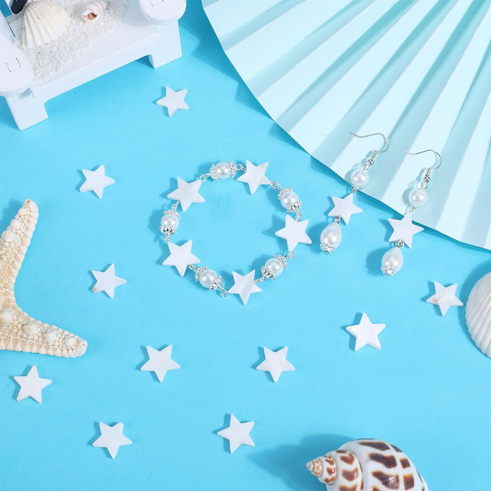 62 Perline Conchiglia E Stelle - Kit Creazione Gioielli Fai Da Te Con Perle Naturali - Foto 9