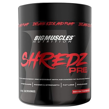 Bigmuscles Nutrition Shredz Pre Preworkout Sex On The Beach Lean Muscles Building Strength Mental Focus Energy Powerful Pumps Next Generation Preworkout Formulation 15 Servings Amazon In Health Personal Care