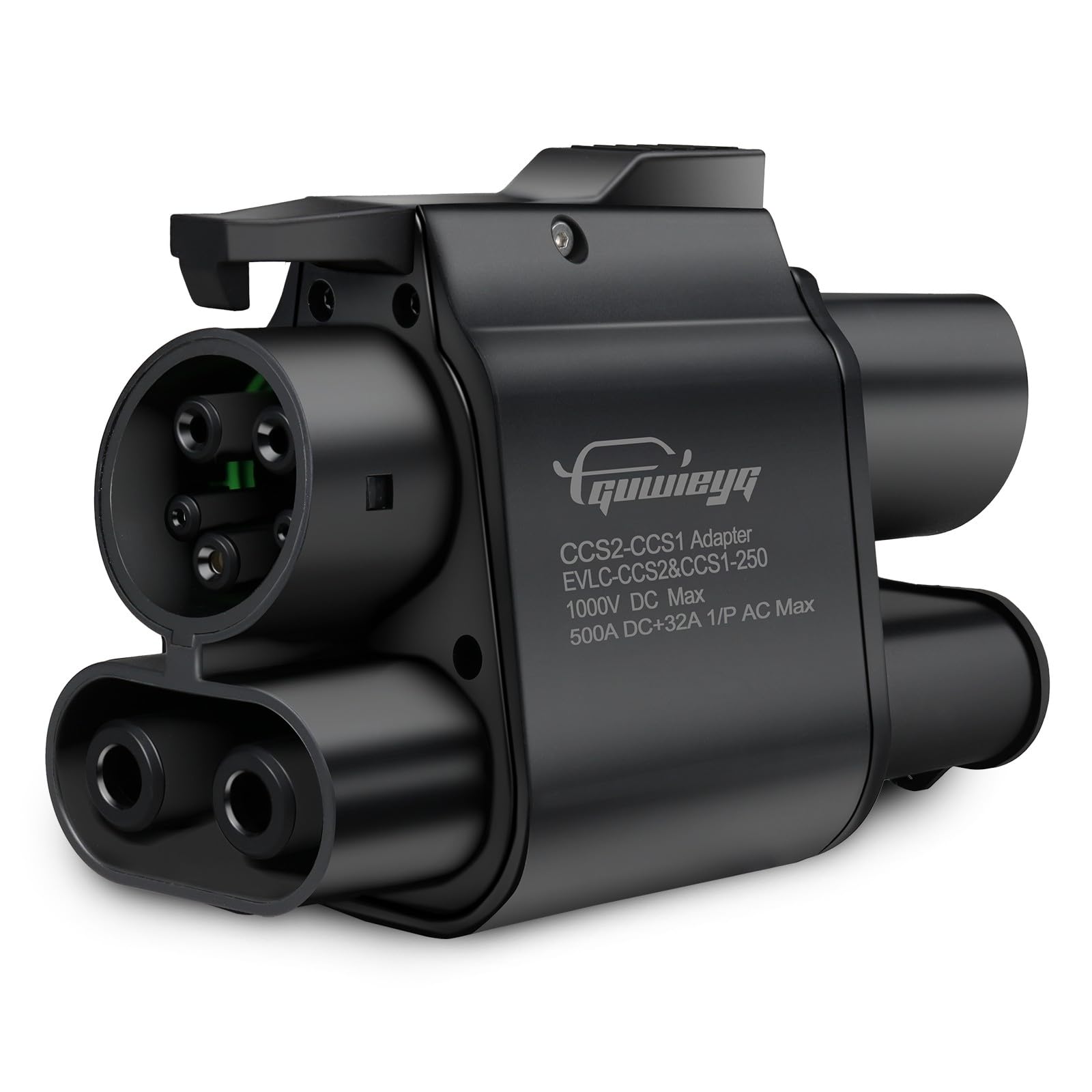 Adaptateur CCS2 vers CCS1, 1000V 500A, Adaptateur de Charge Rapide | Compatible avec la Charge AV et DC, Adaptateur pour Véhicules électriques IEC 62196 ver J1772, Type2 ver Type1, étanche IP54