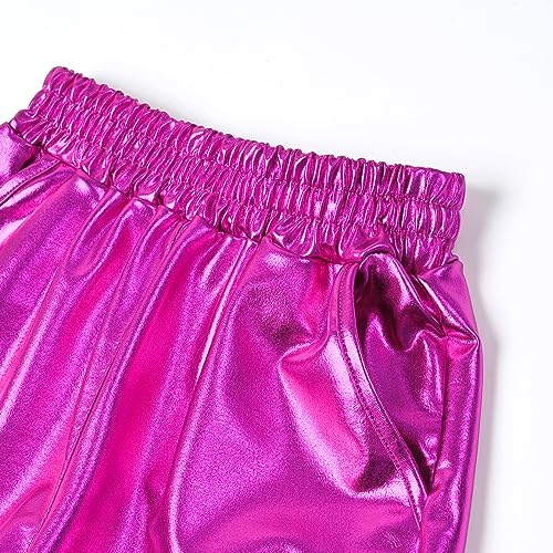 Image of Perfashion Girls Metallic Shorts Sparkly Shiny Hot Pants Gold /Silver /Pink Outfit