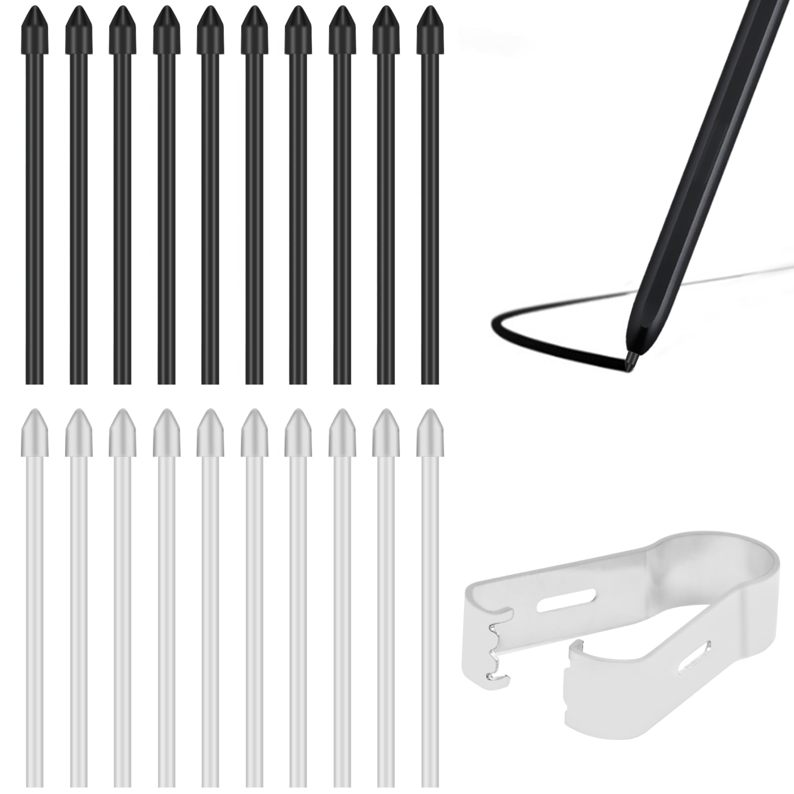 Punte di Ricambio per Stilo, 4 Set di Punte per Stilo Resistenti all