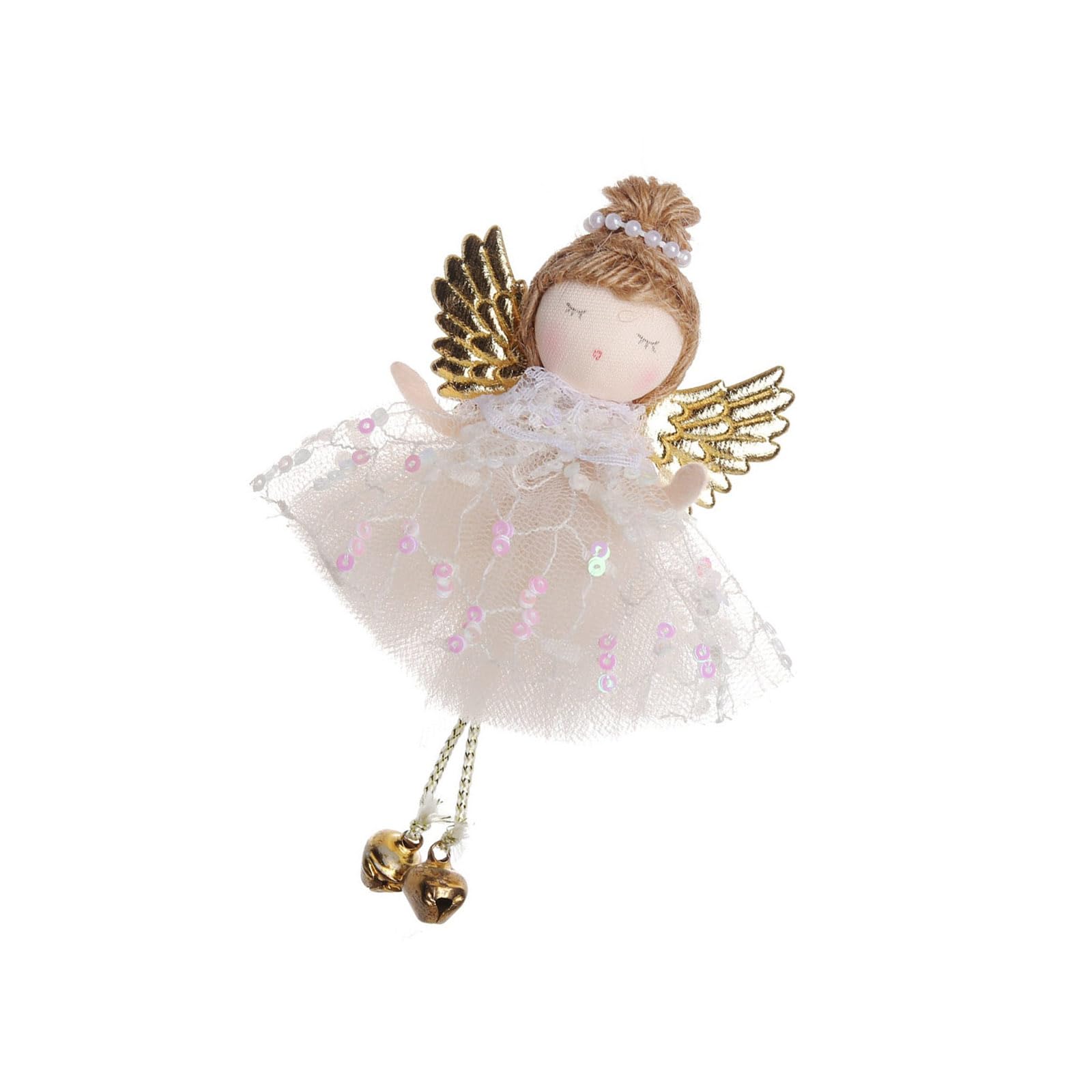 Buxuaaaa Christmas Angel Ornamentation Doll Pendants Fabric Decors for Tree Fireplaces Window Safe Design MultiOccasion Use Christmas Tree Decors